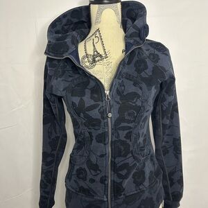 OLD lululemon athletica Navy Floral Bomber Jacket